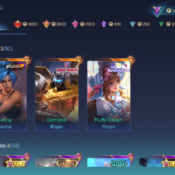 Legend Lunox, Annual (Karrie, Hayabusa), Kagura CLOUD, Sun LunarFest, Zodiac (Hilda, Lunox), Brody STUN, etc (A-7322) 2